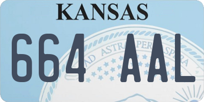 KS license plate 664AAL