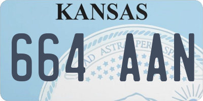 KS license plate 664AAN