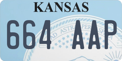 KS license plate 664AAP