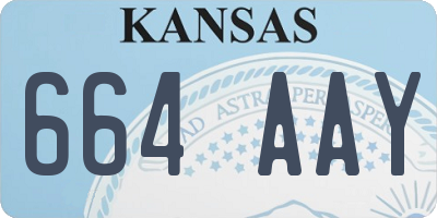 KS license plate 664AAY