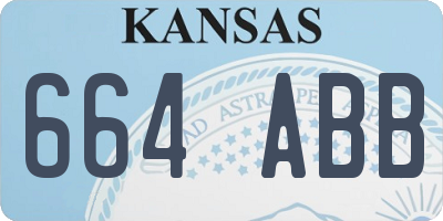 KS license plate 664ABB