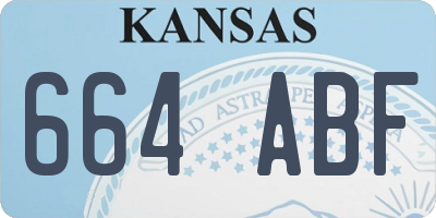 KS license plate 664ABF