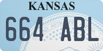 KS license plate 664ABL