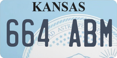 KS license plate 664ABM