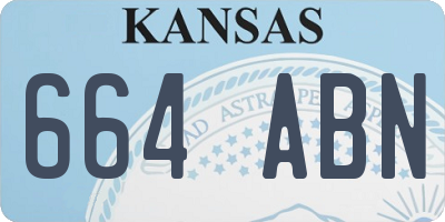 KS license plate 664ABN