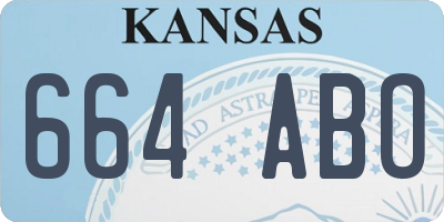 KS license plate 664ABO