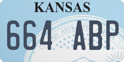 KS license plate 664ABP