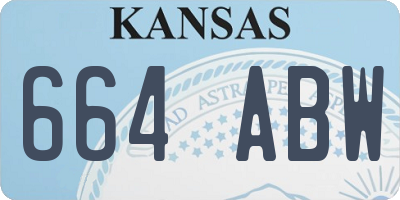 KS license plate 664ABW