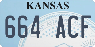 KS license plate 664ACF