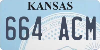 KS license plate 664ACM