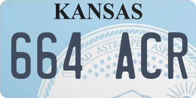 KS license plate 664ACR