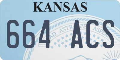 KS license plate 664ACS
