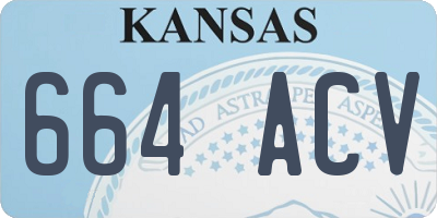 KS license plate 664ACV