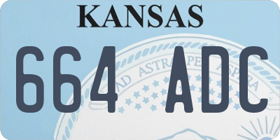 KS license plate 664ADC