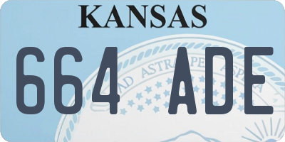 KS license plate 664ADE