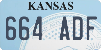 KS license plate 664ADF