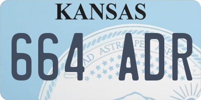 KS license plate 664ADR