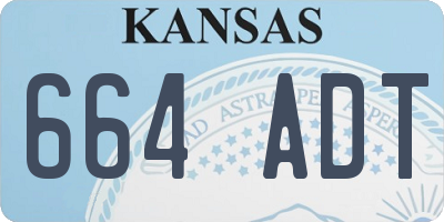 KS license plate 664ADT