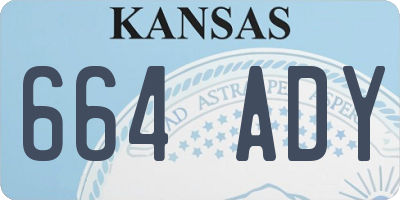 KS license plate 664ADY