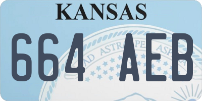 KS license plate 664AEB