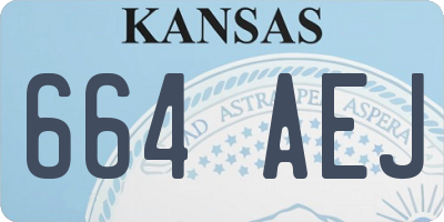 KS license plate 664AEJ