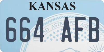 KS license plate 664AFB