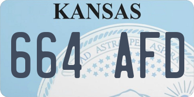 KS license plate 664AFD
