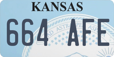 KS license plate 664AFE