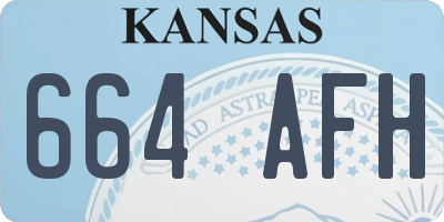 KS license plate 664AFH