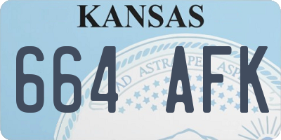 KS license plate 664AFK
