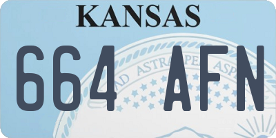 KS license plate 664AFN