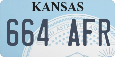 KS license plate 664AFR