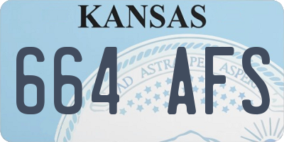 KS license plate 664AFS