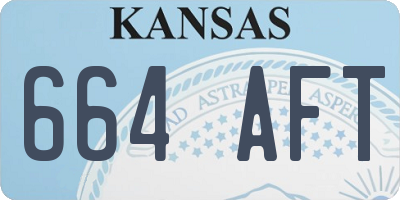 KS license plate 664AFT