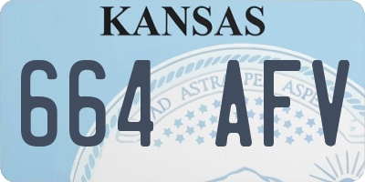 KS license plate 664AFV