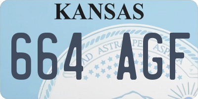 KS license plate 664AGF