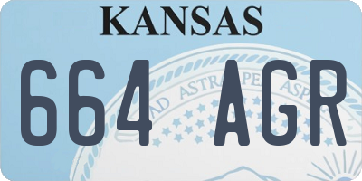 KS license plate 664AGR