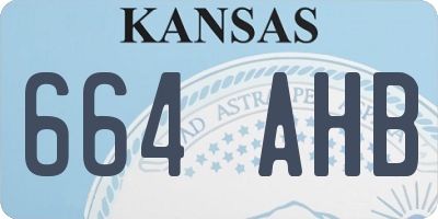 KS license plate 664AHB