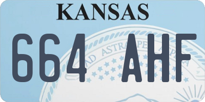 KS license plate 664AHF