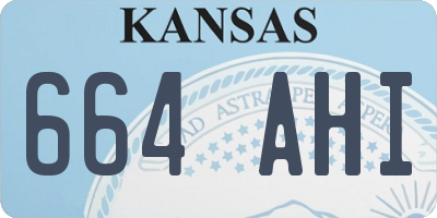 KS license plate 664AHI