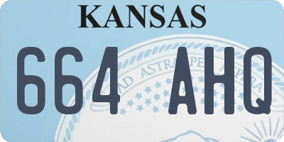 KS license plate 664AHQ