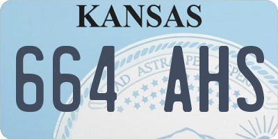 KS license plate 664AHS