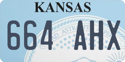 KS license plate 664AHX