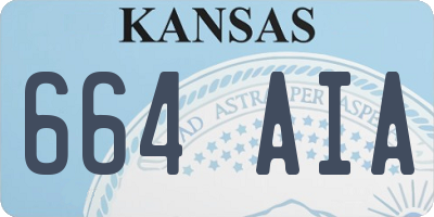 KS license plate 664AIA