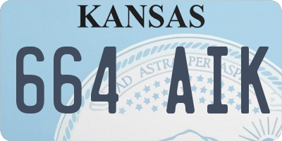KS license plate 664AIK