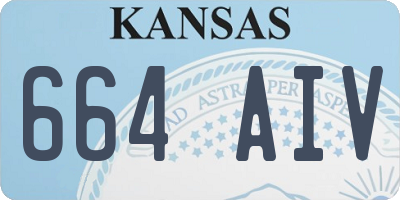 KS license plate 664AIV