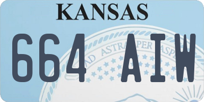KS license plate 664AIW