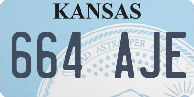 KS license plate 664AJE
