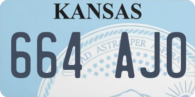 KS license plate 664AJO