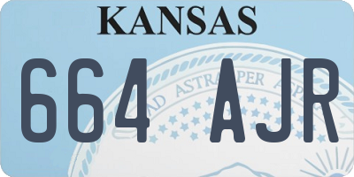 KS license plate 664AJR